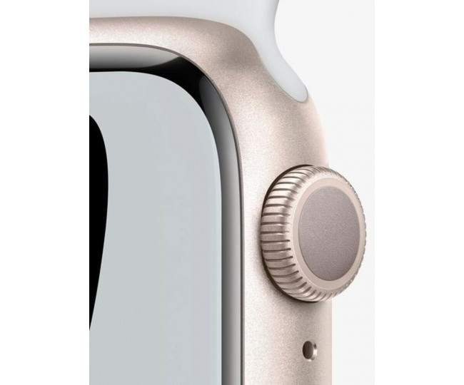 Apple Watch Nike Series 7 GPS 45mm Starlight Aluminium Case Pure Platinum/Black Nike Sport (MKNA3) 